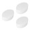 3Pcs White Oval Foam Cake Dummies for Fondant Decorating Practice 5