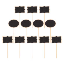 40Pcs Black Wooden Plant Marker Stakes for Succulent and Flower Labels