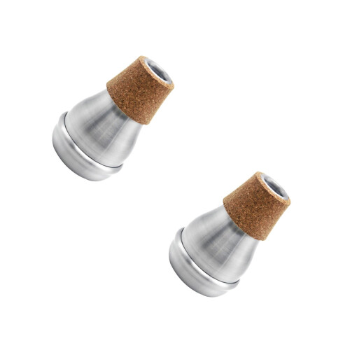 2Pièces Sourdine Trompette En Bois Multi Usage Son Standard Jazz 2