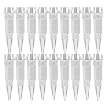 80Pcs Durable Aluminum Alloy Valve Stem Caps Silver for Vehicle Tires