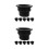 12Pcs Black Silicone Bathroom Hose Plug with Advanced Leak Prevention 5