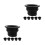 12Pcs Black Silicone Bathroom Hose Plug with Advanced Leak Prevention 9