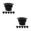 12Pcs Black Silicone Bathroom Hose Plug with Advanced Leak Prevention 6
