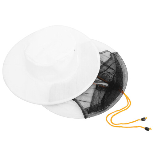 4Pcs Professional Beekeeper Hat with Wide Brim and Foldable White Net 2
