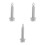 3Pcs Stainless Steel Meat Tenderizer Mallet with Needle Design Silver 4
