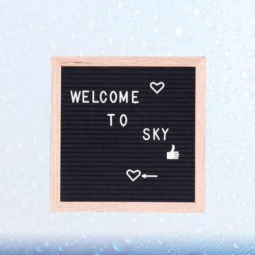 2Pcs Felt Letter Board Black DIY Message Board with Wood Frame 2