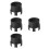 4Pcs Black Plastic Snowmobile Gas Cap Holder Compact Durable Design 4