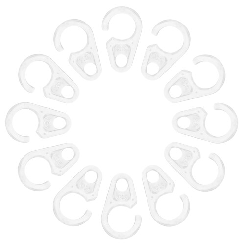 120Pcs Clear Plastic Shower Rings Flexible Curtain Hooks for Home Use
