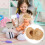 4Pcs Tiny Light Brown Hats Mini Doll Western Decoration 11