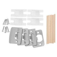 6Sets Multi-Use Metal Corner Braces and Door Strike Plates for Home