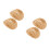 4Pcs Tiny Light Brown Hats Mini Doll Western Decoration 7