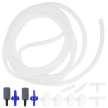 2Sets Aquarium Oxygen Pump Kit Multi-Color ABS Air Stones and Tubes