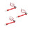 3Pcs Red Motorcycle Antenna Light with Alloy Plastic Glow Antenna 4