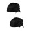 2Pcs Black Ribbon Chef Caps Durable Canvas Kitchen Headwear 7