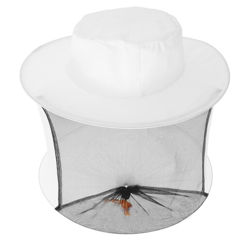 4Pcs Professional Beekeeper Hat with Wide Brim and Foldable White Net 1