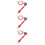 3Pcs Red Motorcycle Antenna Light with Alloy Plastic Glow Antenna 7