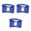 3Pcs Adjustable Hard Hat Sunshade Visor Neck Cover Blue Lightweight 5