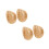 4Pcs Tiny Light Brown Hats Mini Doll Western Decoration 5