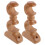8Pcs Adjustable Wood Curtain Rod Brackets Beige Double Holder for Home 1