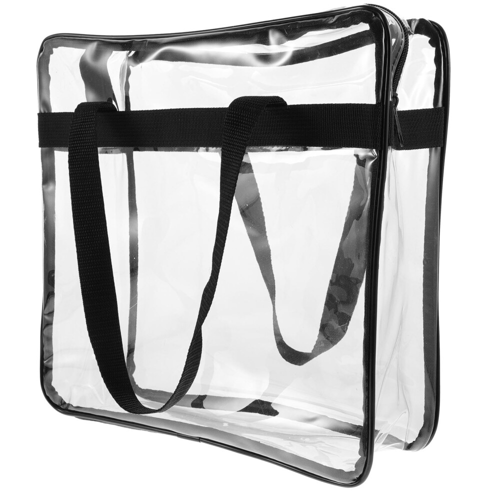 Aboofan Black 2Pcs Transparent Pvc Travel Makeup Handbag Lightweight Storage