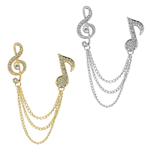 4Pièces Broches Pour Hommes Pin Broche Notes Musicales Colorée 1