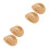 4Pcs Tiny Light Brown Hats Mini Doll Western Decoration 4