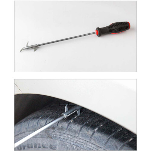 2Pcs Car Tire Stone Remover Hooks Multi-Directional Design Easy Grip