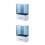 2Pcs Household White Plastic Cup Dispenser Wall Mounted Storage Box 5
