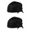 2Pcs Black Ribbon Chef Caps Durable Canvas Kitchen Headwear 6