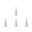 4Pcs Versatile Garden Pipe Threader Tool Kit Aluminum Silver 6