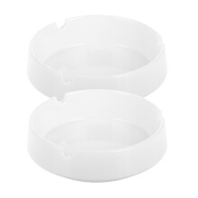 10Pcs White Melamine Ashtray Round Outdoor Indoor Ash Holder