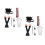 12Pcs Comfortable Black Gloves Headband 1920S Party Set 4