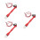 3Pcs Red Motorcycle Antenna Light with Alloy Plastic Glow Antenna 10