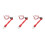 3Pcs Red Motorcycle Antenna Light with Alloy Plastic Glow Antenna 6