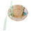 2Pcs Mini Straw Hat Props with Bow and Flowers for Dolls Multicolor 3