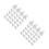60Pcs Silver Metal Wall Tacks Push Pin Clips for Office Use 6