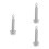 3Pcs Stainless Steel Meat Tenderizer Mallet with Needle Design Silver 5