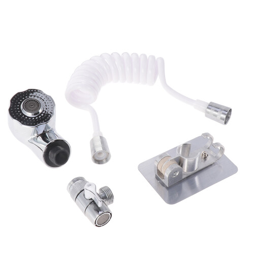 2Sets Sink Shower Extender Flexible Hose Faucet Head Assorted Colors 1
