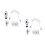 2Sets Sink Shower Extender Flexible Hose Faucet Head Assorted Colors 4