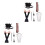 12Pcs Comfortable Black Gloves Headband 1920S Party Set 2