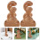 8Pcs Adjustable Wood Curtain Rod Brackets Beige Double Holder for Home 10