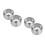 4Pcs Silver Shaving Bowl Double Layer Metal Mug for Men's Shaving 7