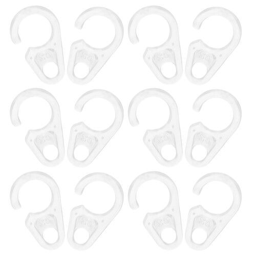120Pcs Clear Plastic Shower Rings Flexible Curtain Hooks for Home Use 1