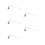 5Pcs Silver Metal Wick Snuffer Long Handle Elegant Candle Extinguisher 5