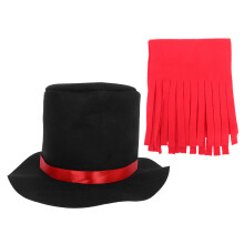 4Pcs Snowman Cosplay Costume Kit Fabric Hat Scarf Winter Holiday Props