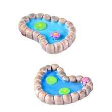 4Pcs Durable Resin Micro Landscape Pond Decors Assorted Colors