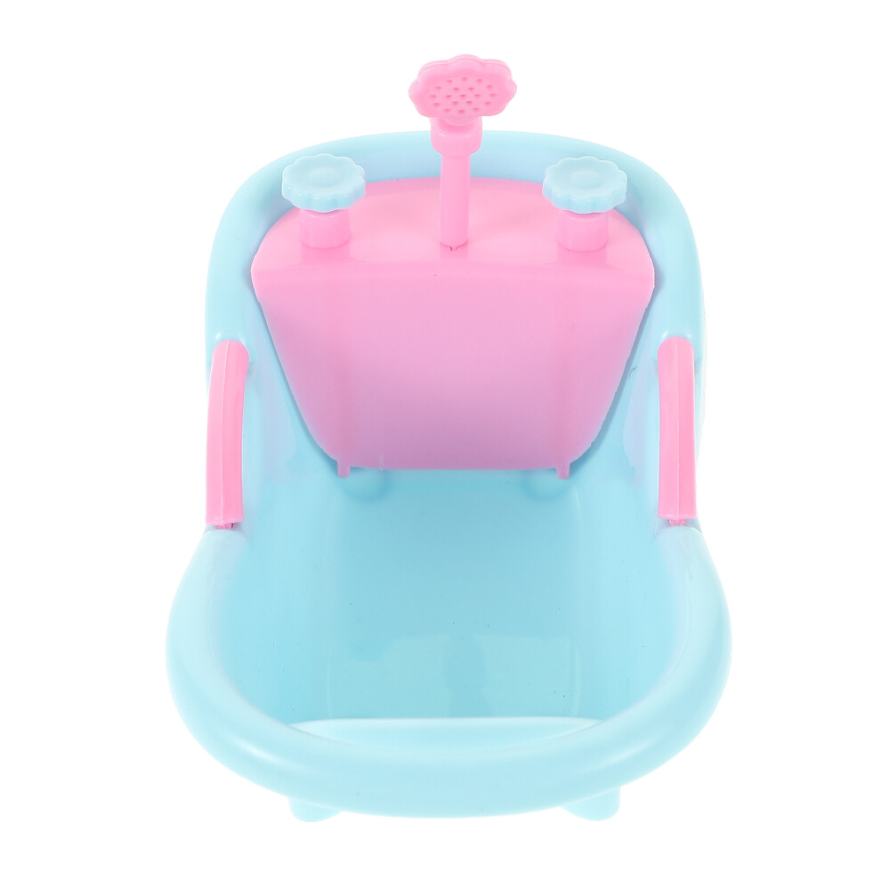 Photos - Doll Accessories 3Pcs Multi Plastic Miniature Doll Bath Tub Dollhouse Bath Set for DIY