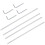 4Pcs Multipurpose White Iron Telescopic Clothes Drying Rod 1