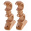 8Pcs Adjustable Wood Curtain Rod Brackets Beige Double Holder for Home 2