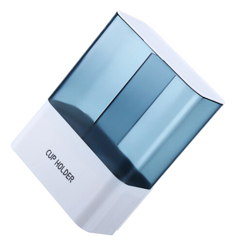 2Pcs Household White Plastic Cup Dispenser Wall Mounted Storage Box 1